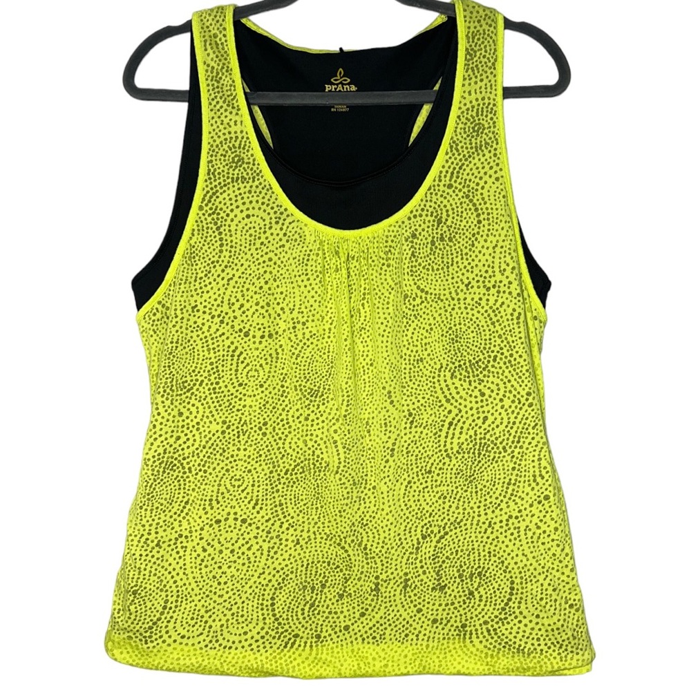 Prana Mika double layered burnout racerback burnout tank top